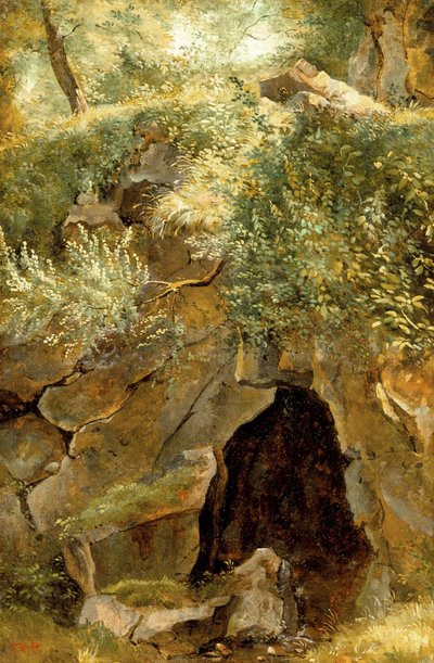 Die Höhle, 1828-30 von Pierre Etienne Theodore Rousseau